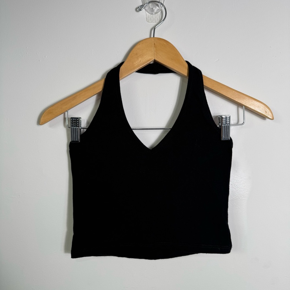 Brandy Melville Black Halter Neck Top